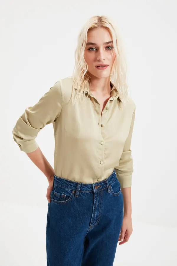 Trendyol Дамска риза Trendyol Basic
