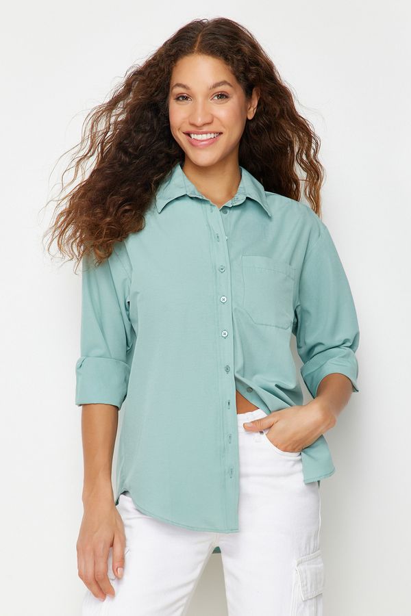 Trendyol Дамска риза Trendyol Boyfriend