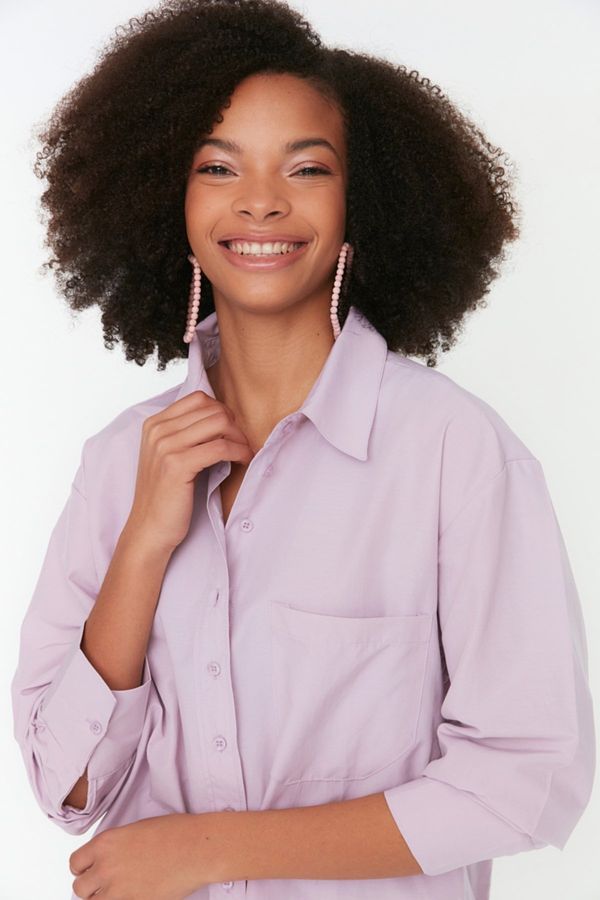 Trendyol Дамска риза Trendyol Boyfriend