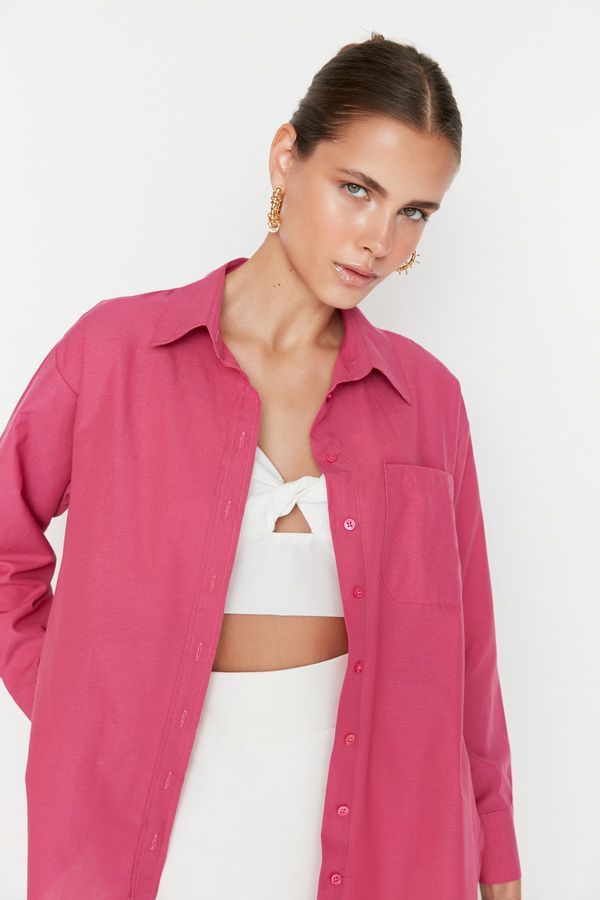 Trendyol Дамска риза Trendyol Boyfriend