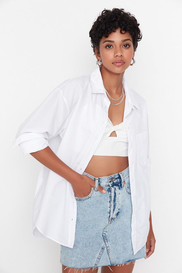 Trendyol Дамска риза Trendyol Boyfriend