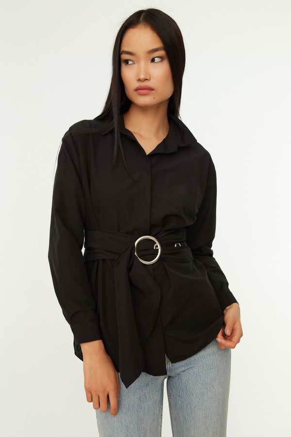 Trendyol Дамска риза Trendyol Buckle Detailed