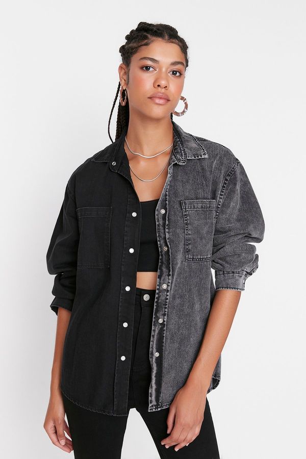 Trendyol Дамска риза Trendyol Color block