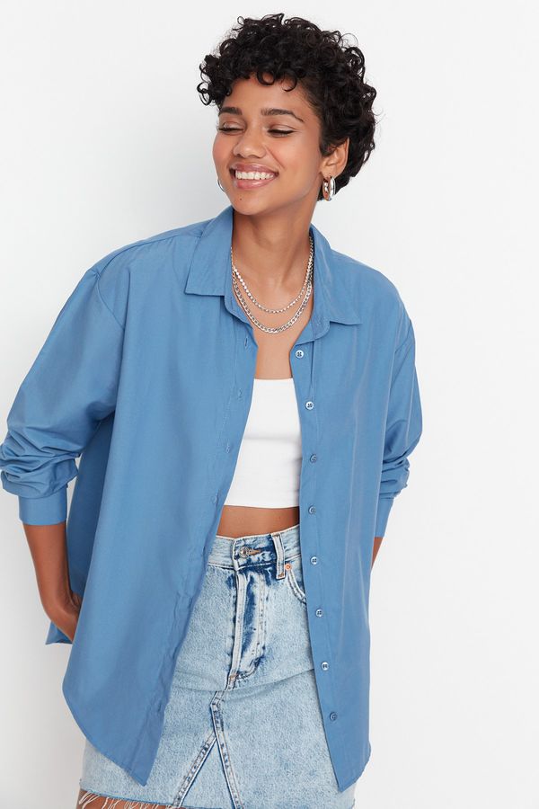 Trendyol дамска риза Trendyol Loose Fit