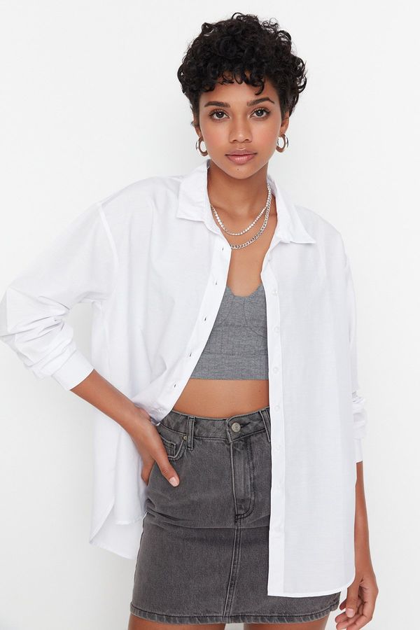 Trendyol дамска риза Trendyol Loose Fit