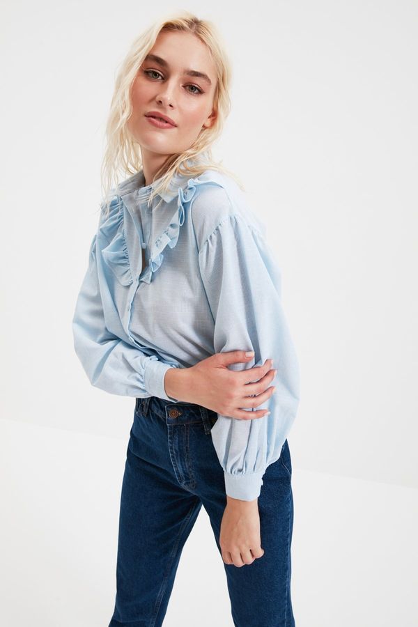 Trendyol Дамска риза Trendyol Ruffle Detailed