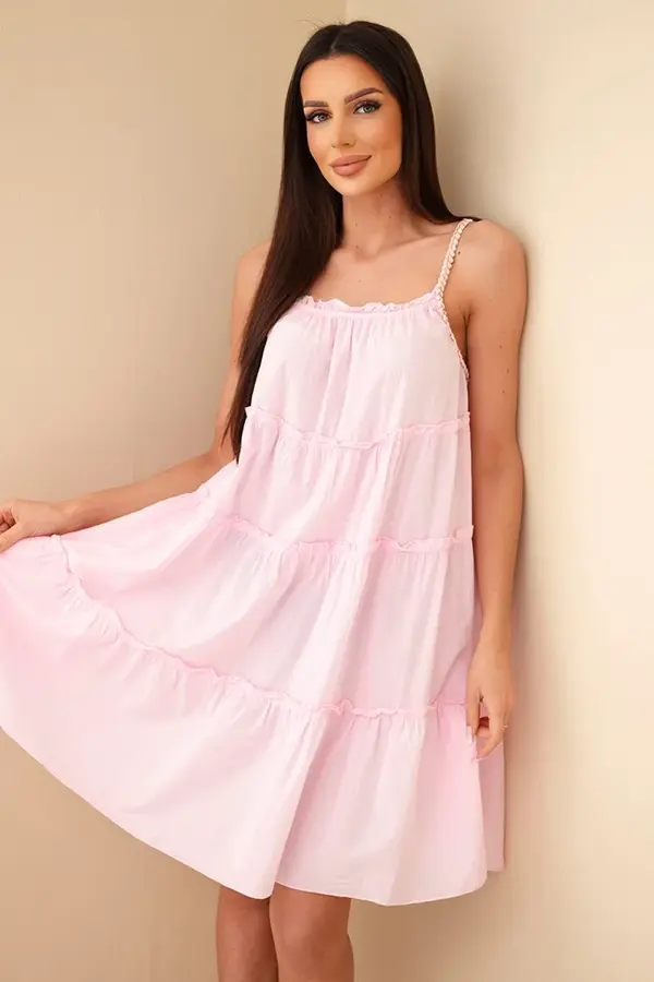 Kesi Włoski Дамска рокля без презрамки с волани