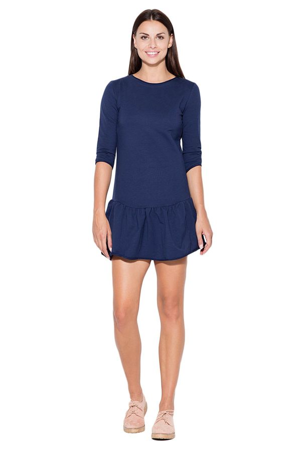 Katrus Дамска рокля Katrus K222 Navy Blue