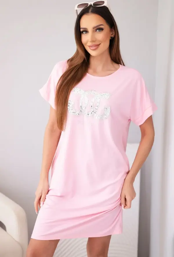 Kesi Włoski Дамска рокля Kesi с къс ръкав и щампа