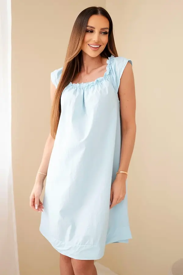 Kesi Włoski Дамска рокля Kesi Włoski с накъдрено деколте и волан