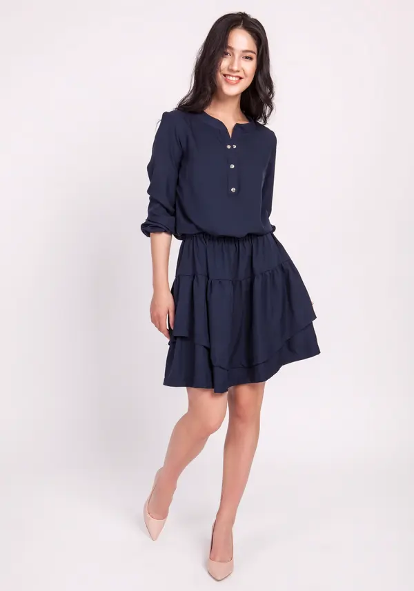 Lanti Дамска рокля Lanti Suk175 Navy Blue