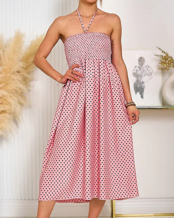 Resti Дамска рокля на точки до коляното