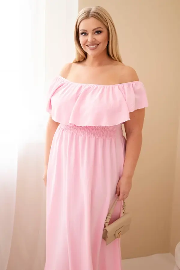 Kesi Włoski Дамска рокля с големи размери и волани Kesi Włoski