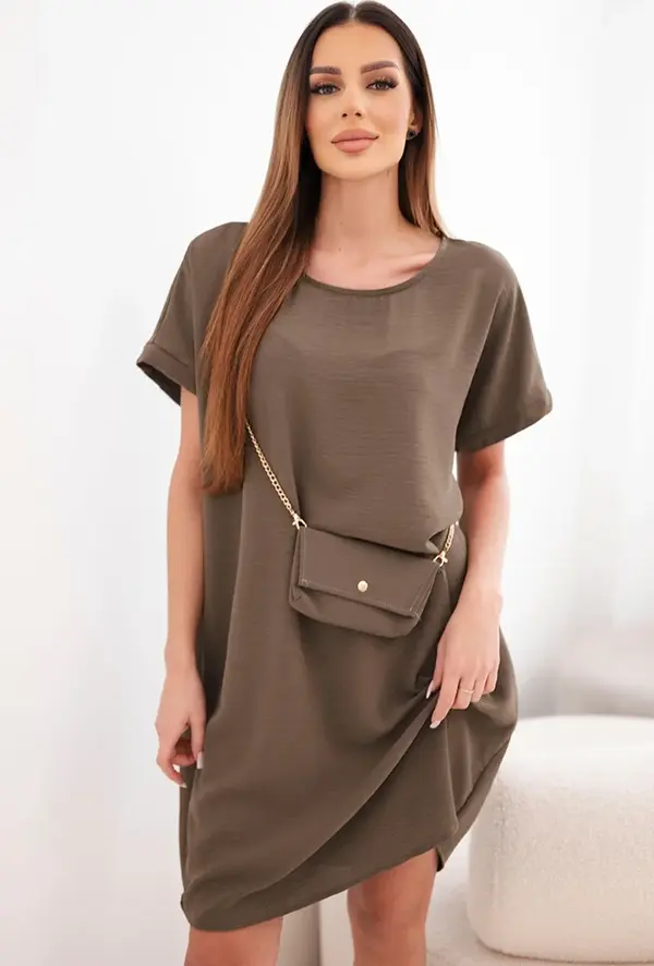 Kesi Włoski Дамска рокля с къс ръкав и чанта Kesi Włoski