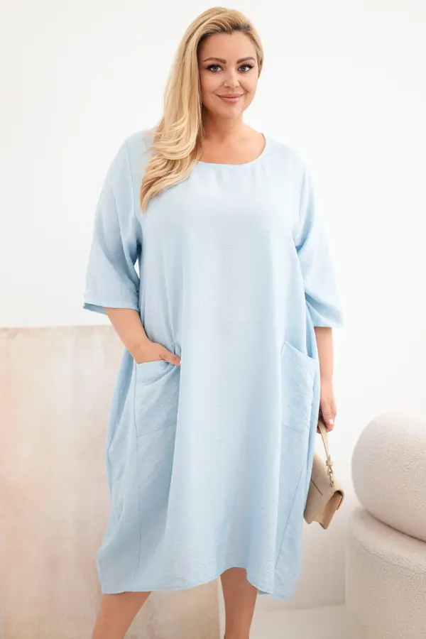 Kesi Włoski Дамска рокля с къс ръкав, plus size, Kesi Włoski