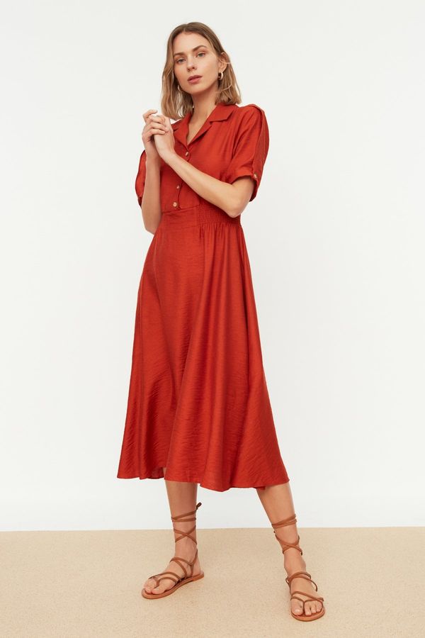 Trendyol Дамска рокля Trendyol Button Detail