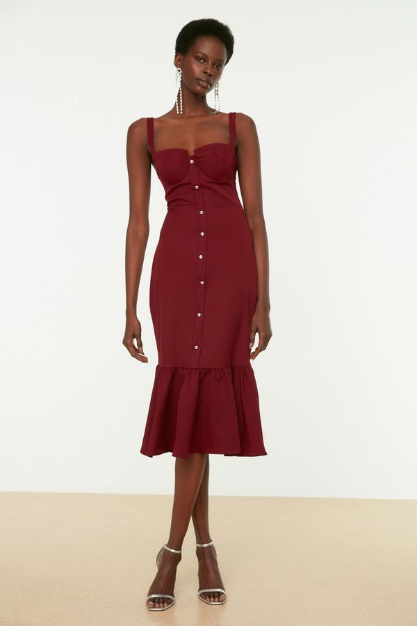 Trendyol Дамска рокля Trendyol Button Detailed