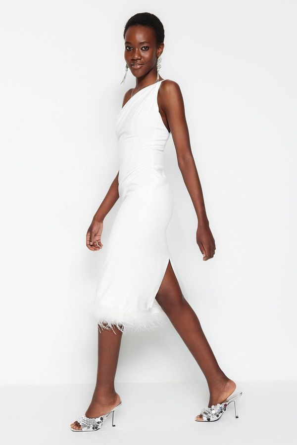 Trendyol Дамска рокля Trendyol Ecru