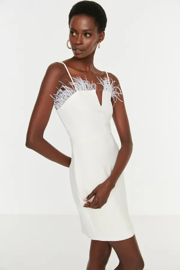 Trendyol Дамска рокля  Trendyol Ecru