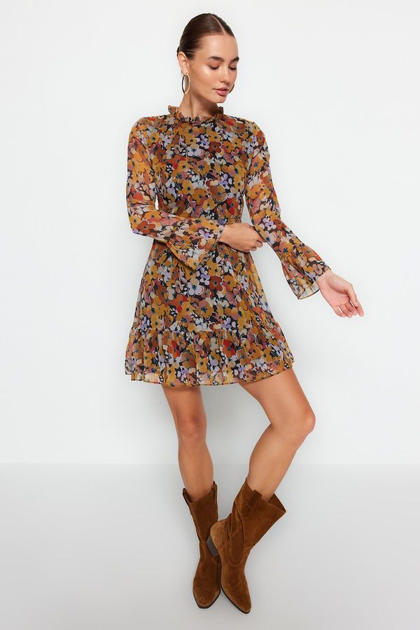 Trendyol Дамска рокля Trendyol Floral Patterned