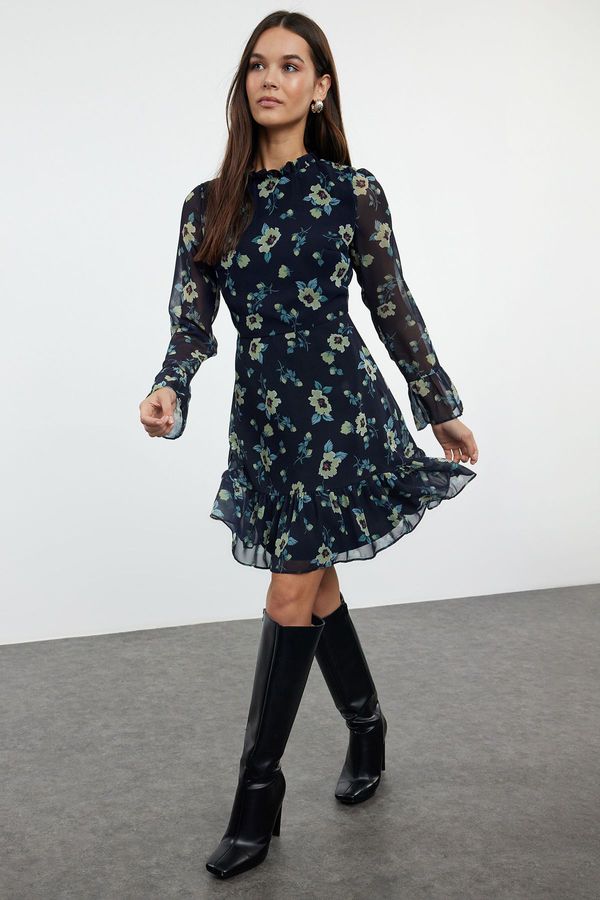 Trendyol Дамска рокля Trendyol Floral Patterned
