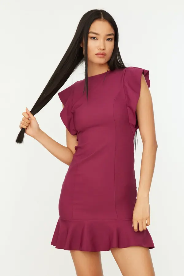 Trendyol Дамска рокля Trendyol Frill Detailed