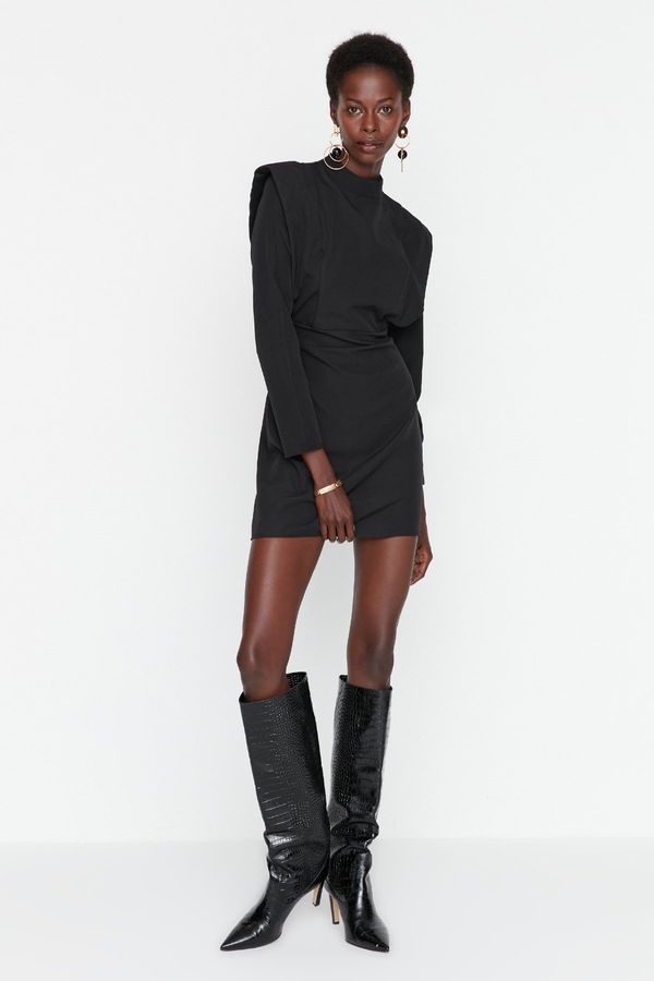 Trendyol Дамска рокля Trendyol High Collar