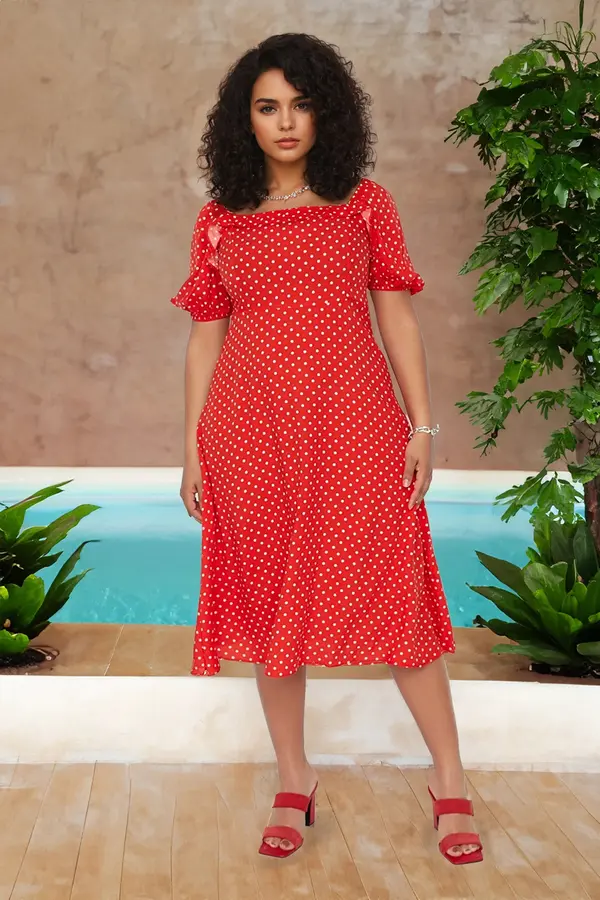 Trendyol Дамска рокля Trendyol Polka dot