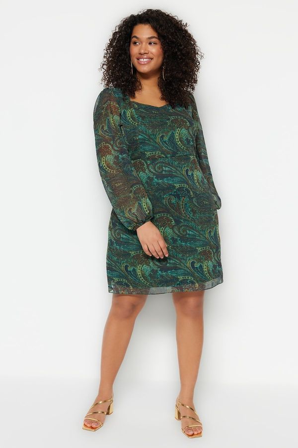 Trendyol Дамска рокля Trendyol TBBSS23AH00187/Green