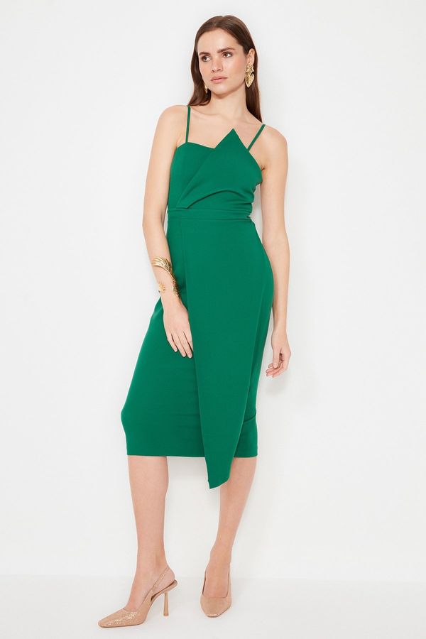 Trendyol Дамска рокля Trendyol TPRSS19FZ0136/Emerald