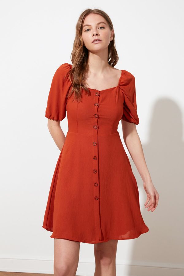 Trendyol Дамска рокля Trendyol TWOSS20EL2314/Camel