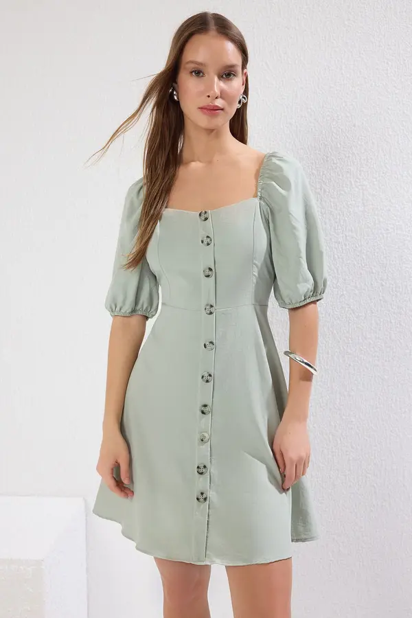 Trendyol Дамска рокля Trendyol TWOSS20EL2314/Camel