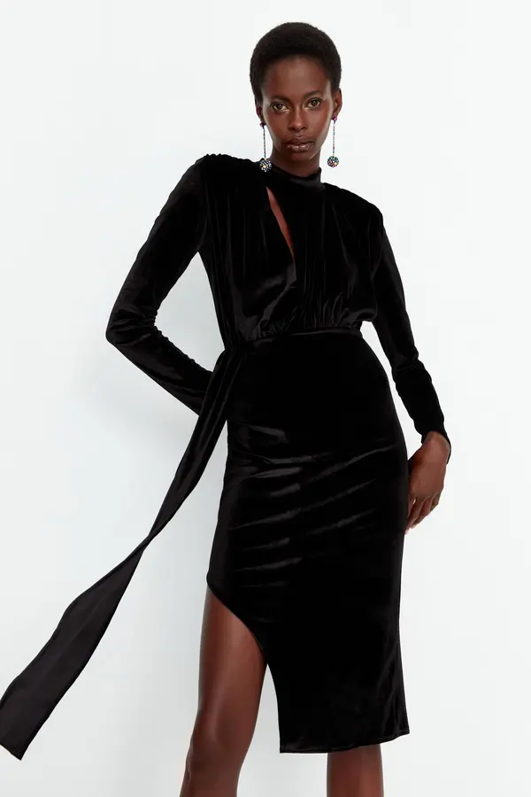 Trendyol Дамска рокля Trendyol Velvet