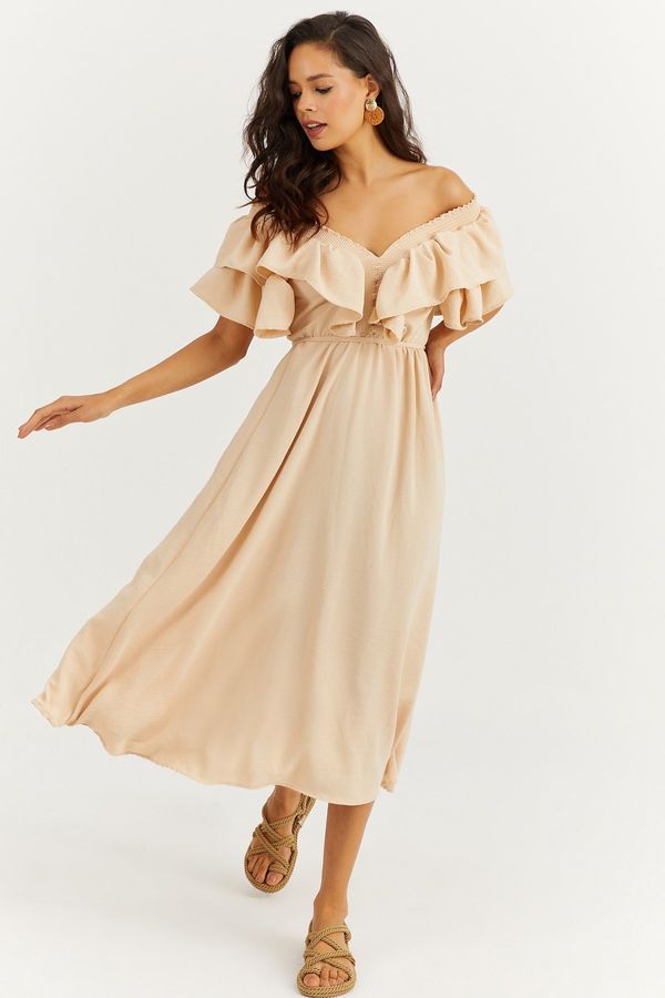 Cool & Sexy Дамска рокля. Cool & Sexy KS113/VANILLA