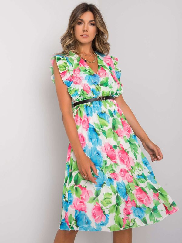 Fashionhunters Дамска рокля. Fashionhunters i523_DHJ-SK-13198-1.75biało-różowy