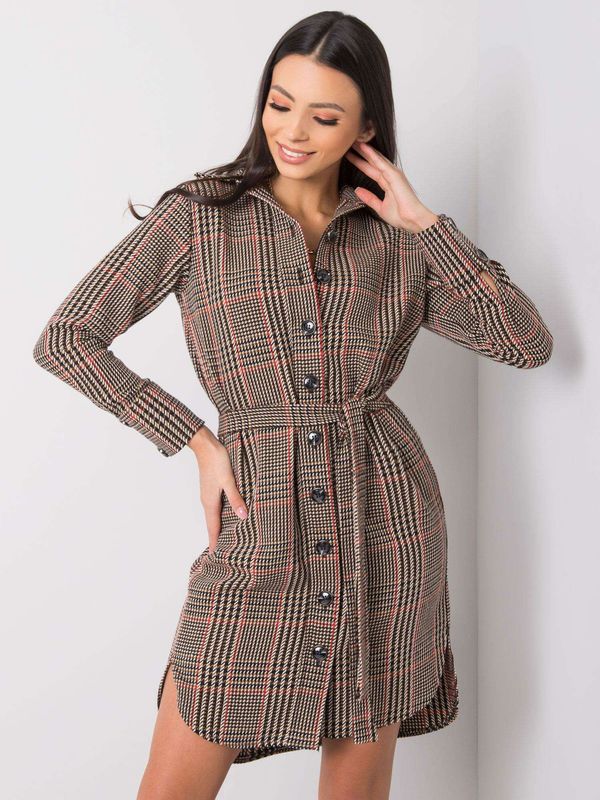 LAKERTA Дамска рокля. Fashionhunters i523_LK-SK-508385.10brązowy