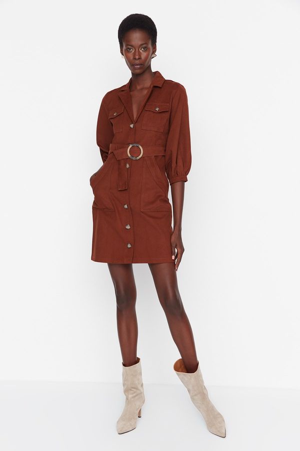 Trendyol Дамска рокля. Trendyol Belt detailed