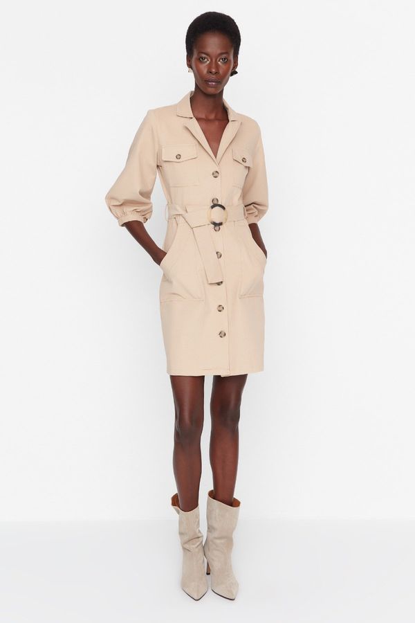 Trendyol Дамска рокля. Trendyol Belt detailed