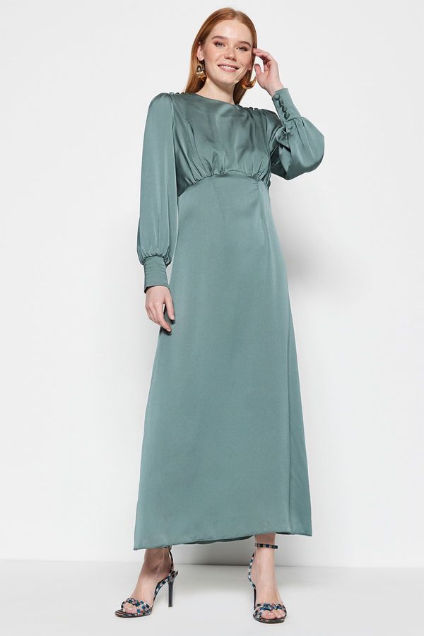 Trendyol Дамска рокля. Trendyol Emerald Green