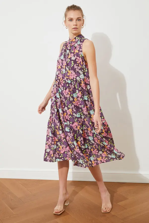 Trendyol Дамска рокля. Trendyol Multi-color patterned