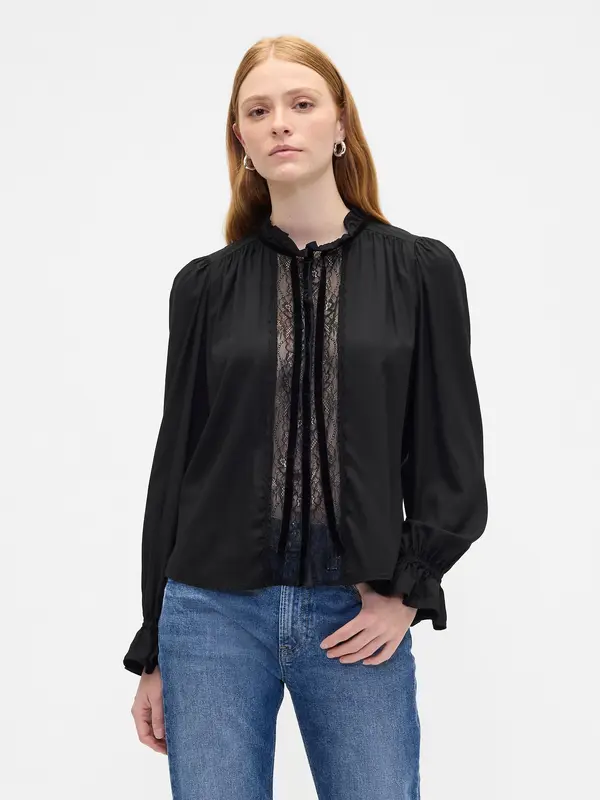 GAP Дамска сатенена блуза GAP