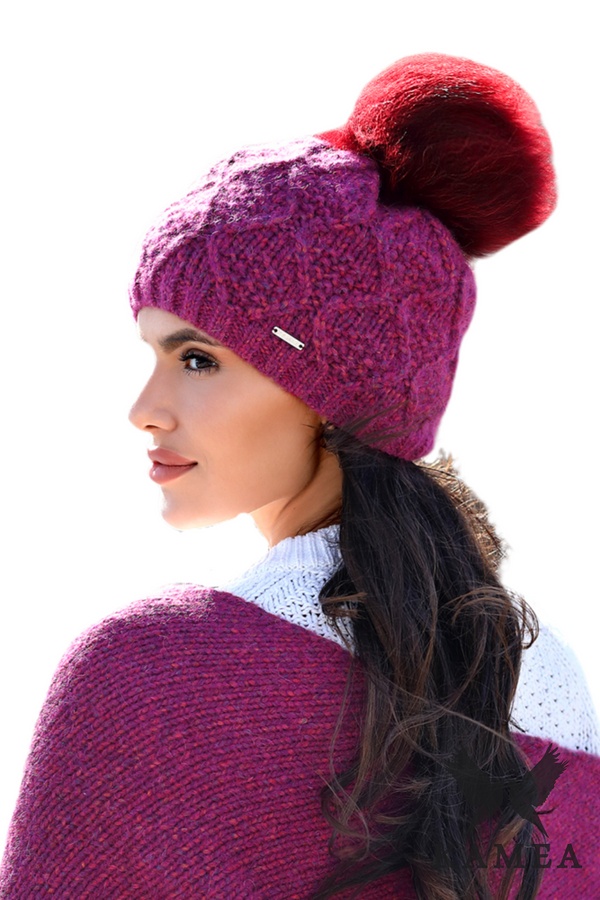 Kamea Дамска шапка Kamea Kamea_Hat_K.22.019.20_Raspberry