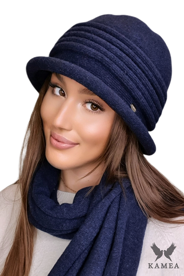 Kamea Дамска шапка. Kamea Kamea_Hat_K.18.055.12_Navy_Blue