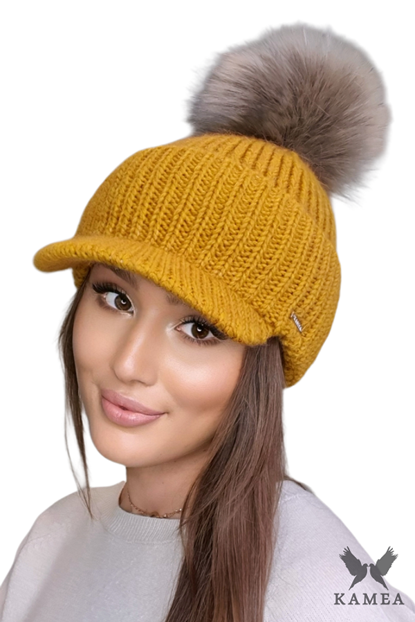 Kamea Дамска шапка. Kamea Kamea_Hat_K.22.015.25_Mustard