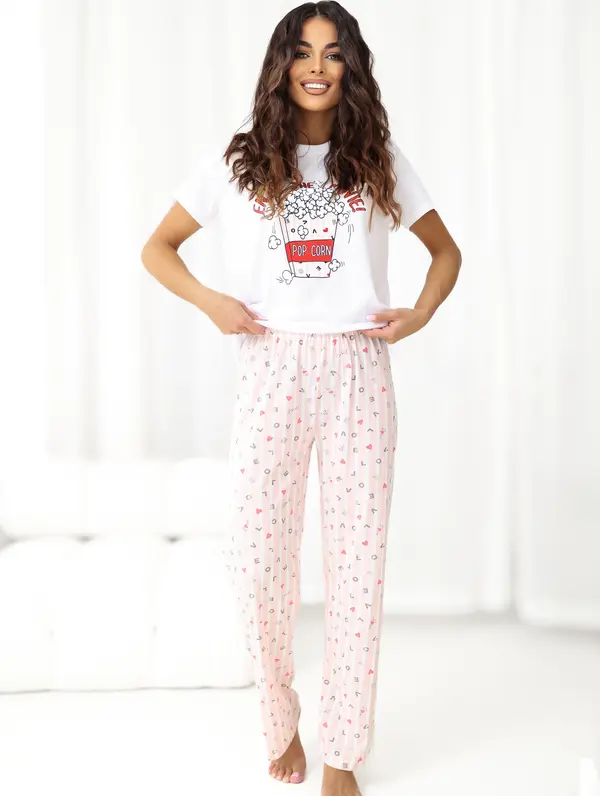 Calimera Дамска светло розова пижама