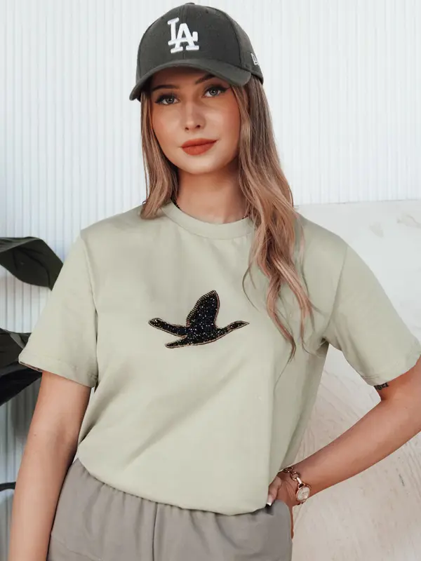 DStreet Дамска тениска BRILD шамфъстък