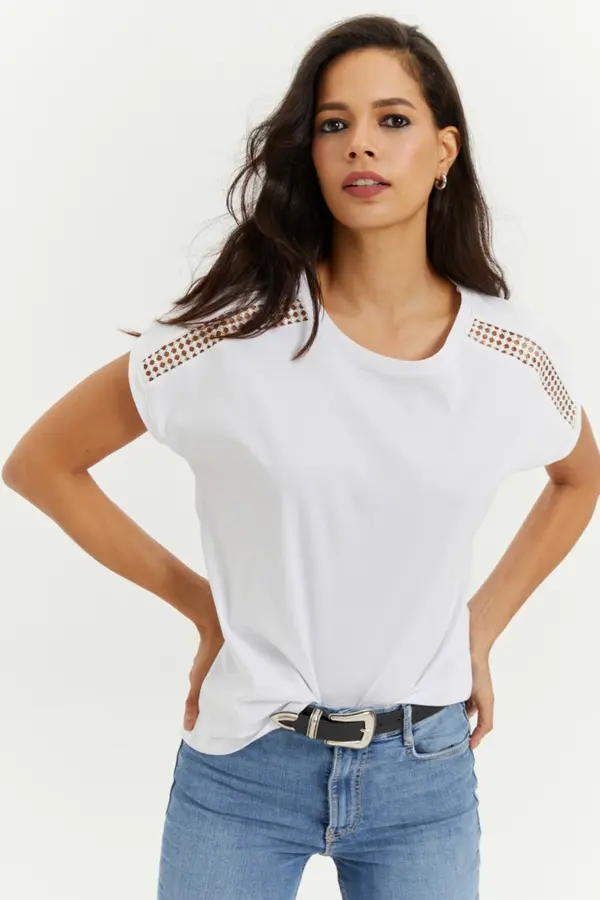 Cool & Sexy Дамска тениска Cool & Sexy Yİ2442/WHITE