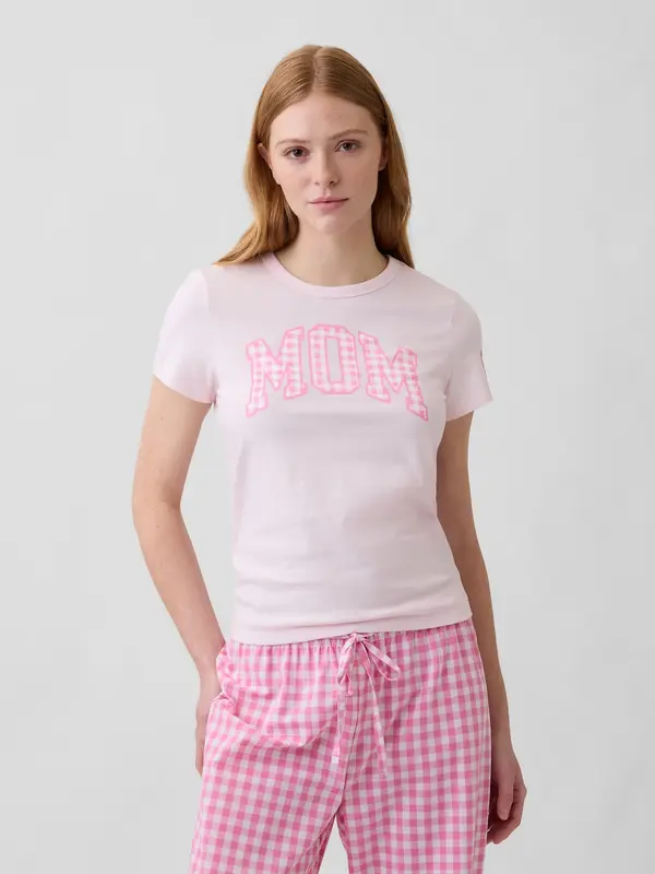 GAP Дамска тениска GAP с надпис Mom