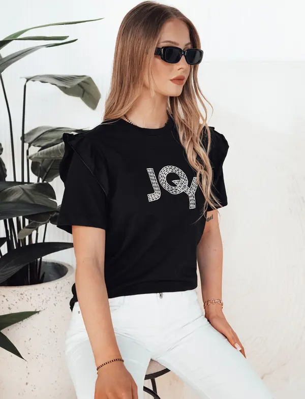 DStreet Дамска тениска JOY черна