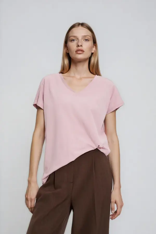 Marisse Дамска тениска Marisse DUSTY PINK